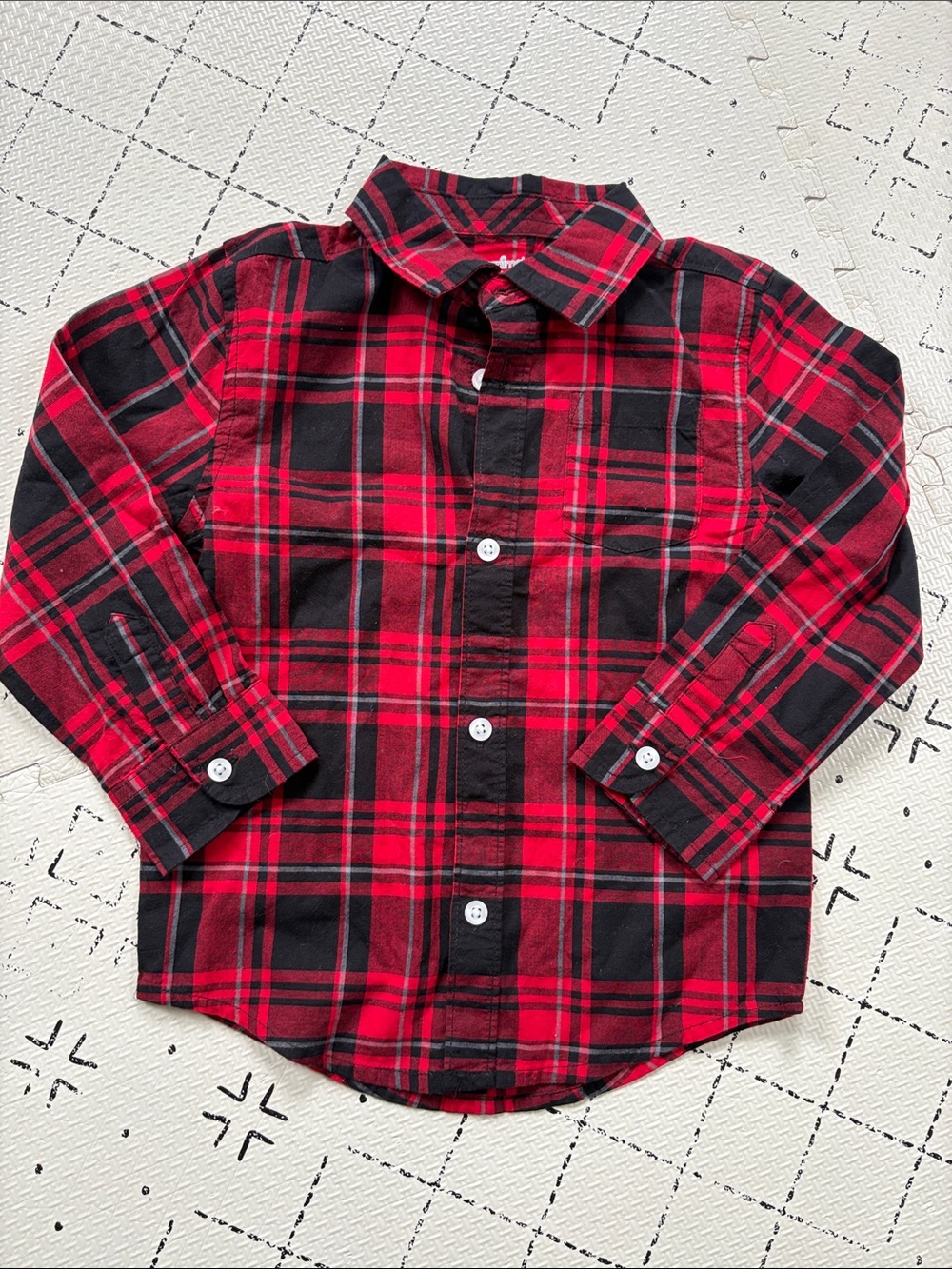 Toddler long sleeve plaid button down